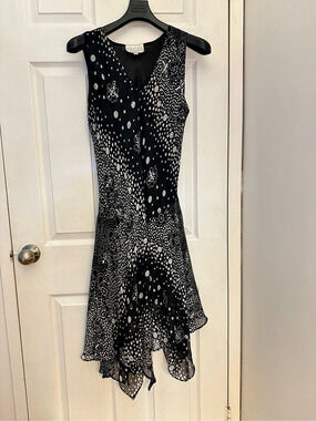 Daniel Laurent Abstract Print Midi Dress Size Large Like New